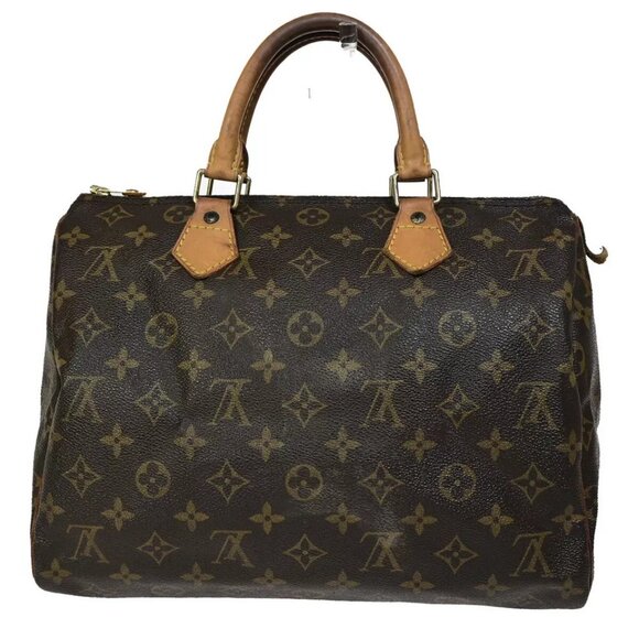 LOUIS VUITTON Speedy 30 Travel Hand Bag Monogram Leather Brown - Picture 14 of 16